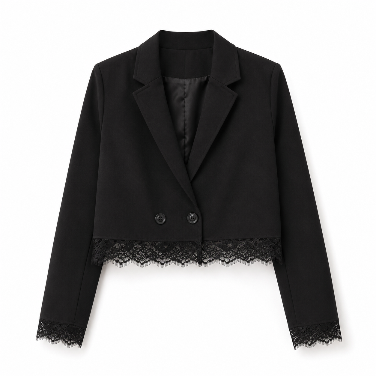 Blazer manga larga encaje
