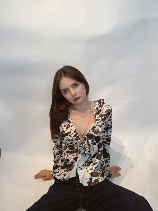 Blusa estampado vaca