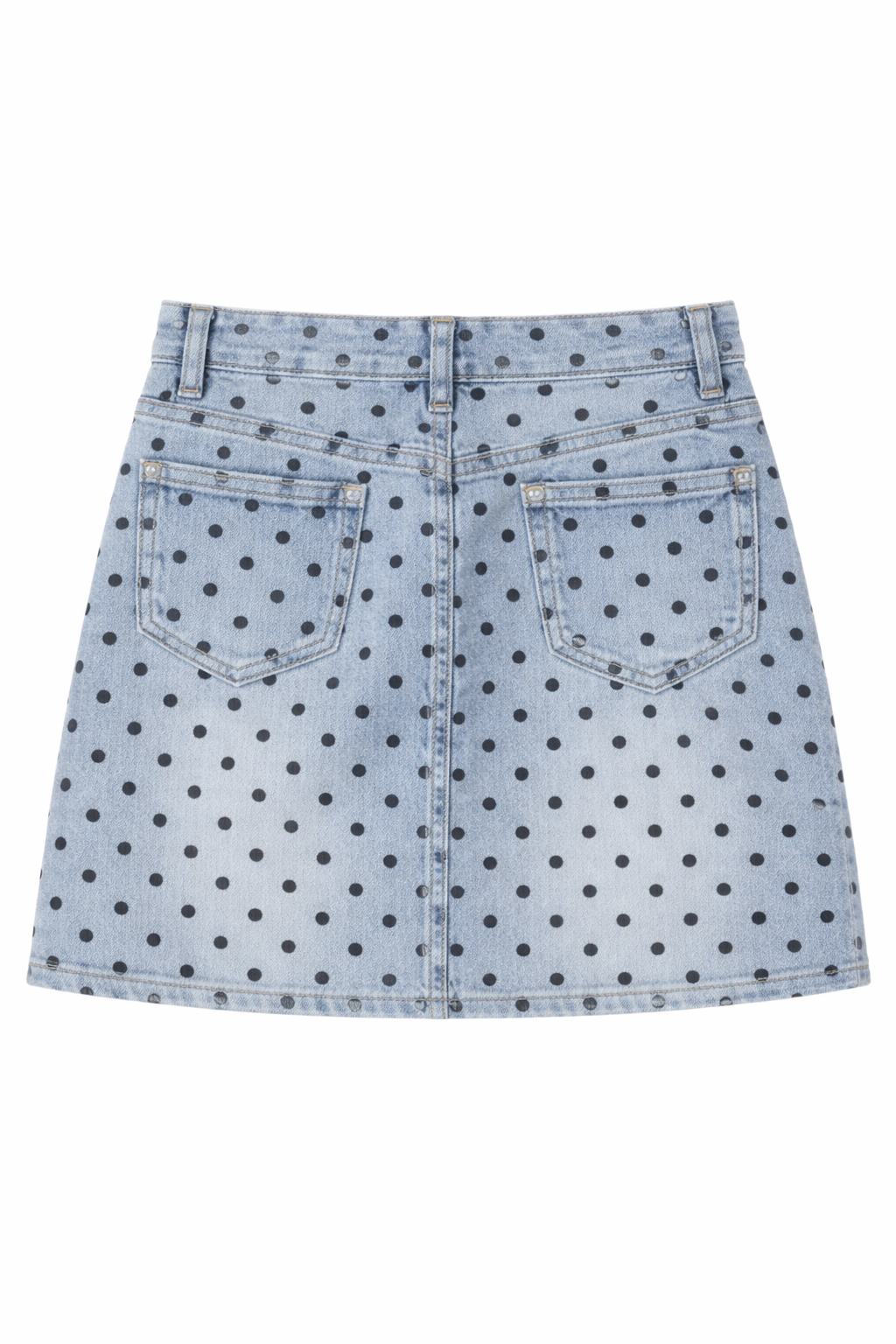 Falda mezclilla bolas